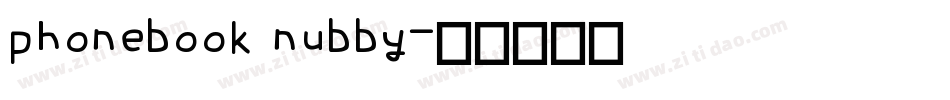 phonebook nubby字体转换